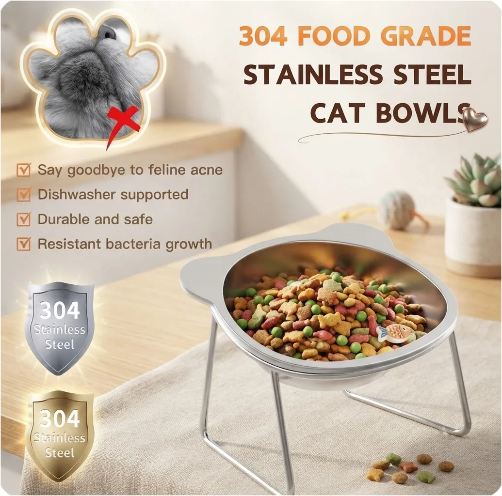Stainless Steel Cat Bowls 