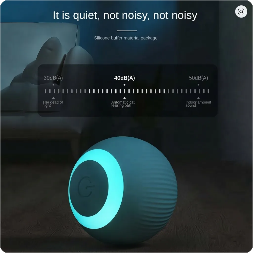 Smart Moving Cat Toy Ball Automatic Interactive Toy for Bored Cats