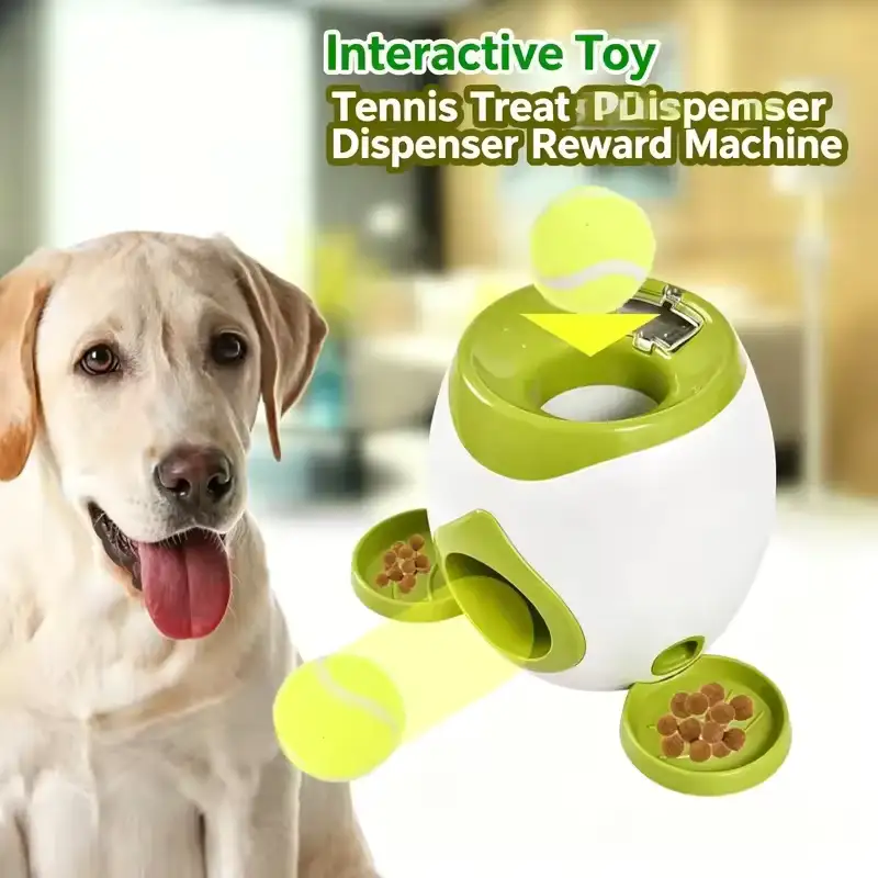 Automatic Dog Ball Launcher Dog Tennis Food Reward Machine Interactive Dog Ball Thrower for Small and Medium Dogs to Use