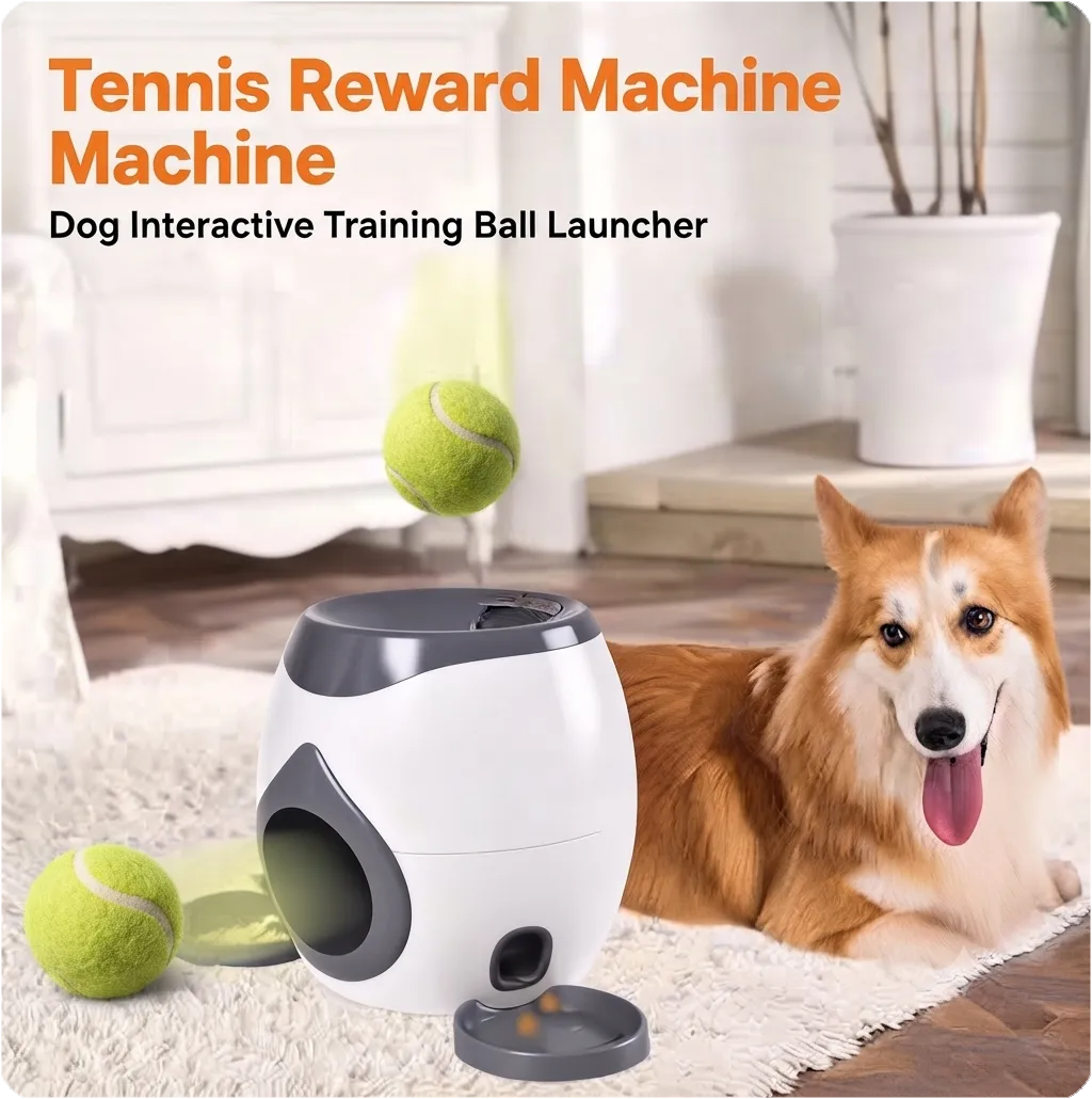 Dog Tennis Ball Launcher & Food Reward Machine
