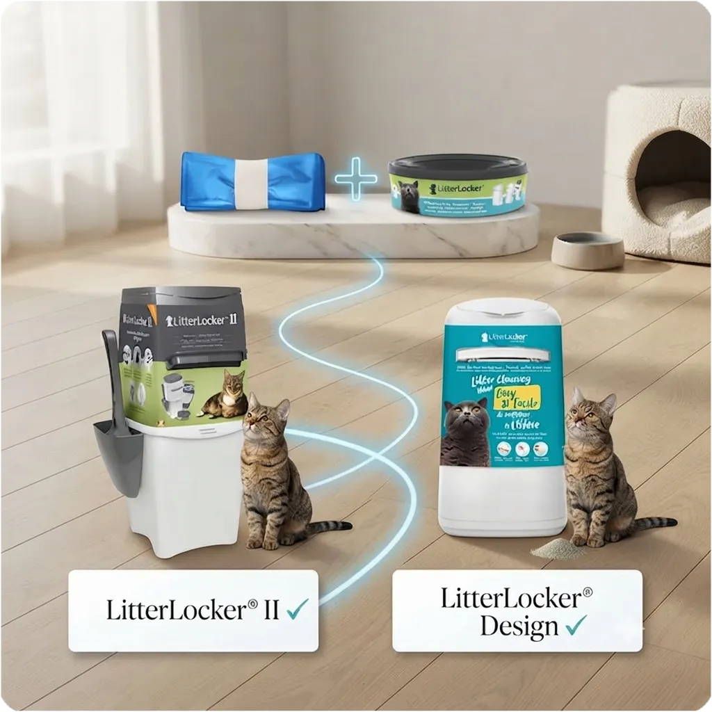 Cat Litter Box Garbage Bags Refill for LitterLocker - Scented & Leak-Proof Waste Disposal Bags